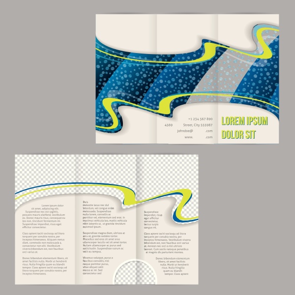 Tri-fold Flyer Brochure Skabelon Med Waterdrop Billede - Stockphoto ...