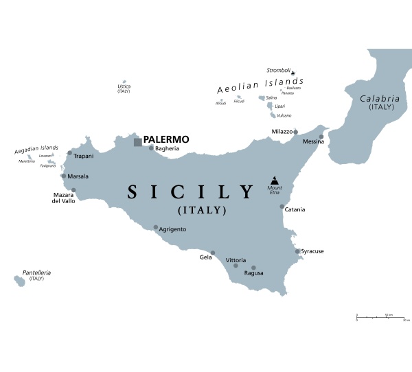 sicilien autonom region i italien gra