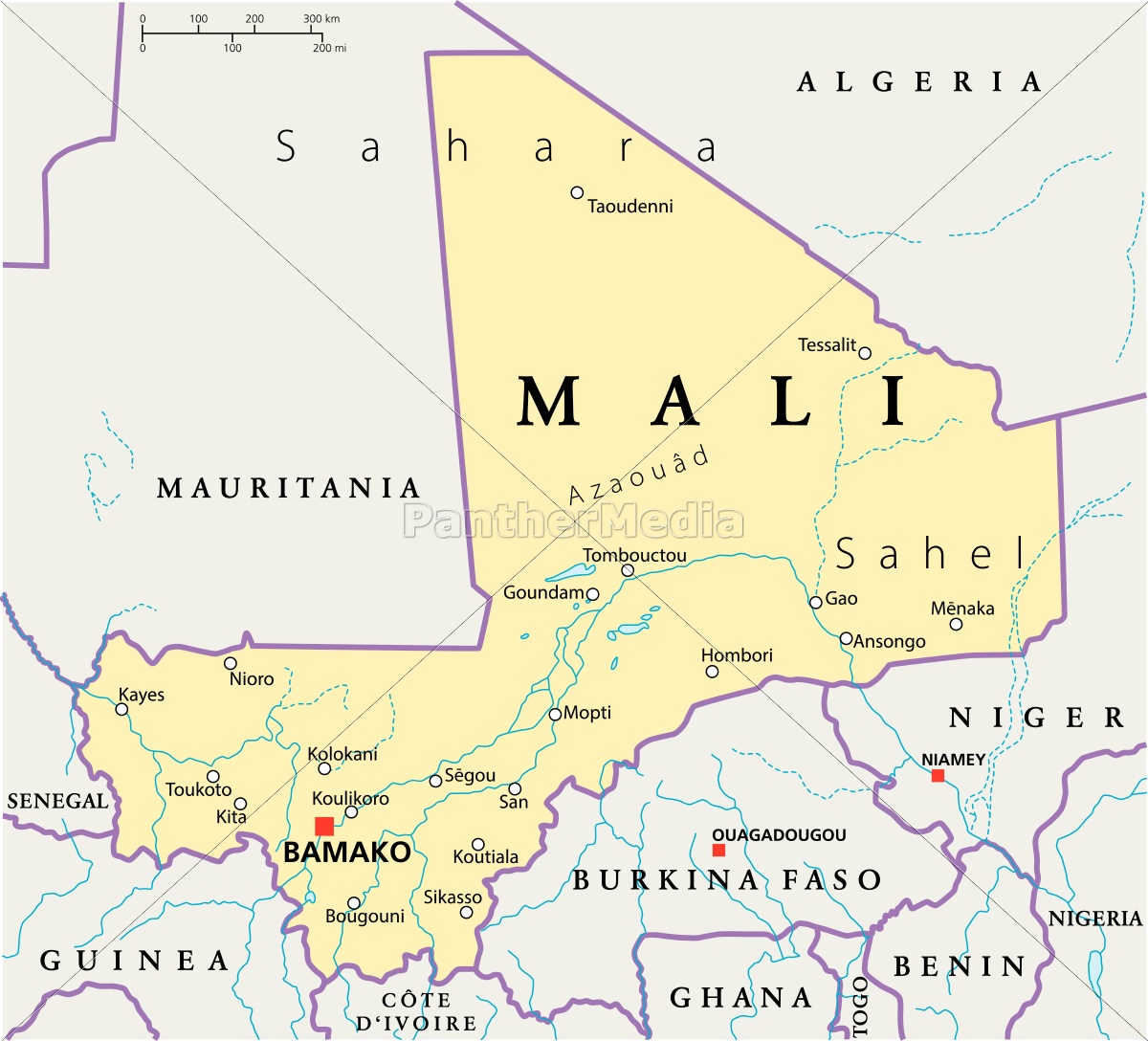 Kort Over Mali malimap   Stockphoto   #9763208   PantherMedia Billedbureau Kort Over Mali