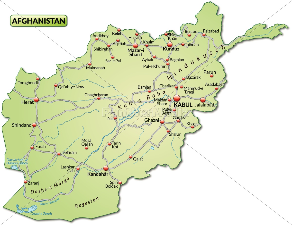 Kort Over Afghanistan kort over afghanistan med transporti pastel grøn   Royalty  Kort Over Afghanistan