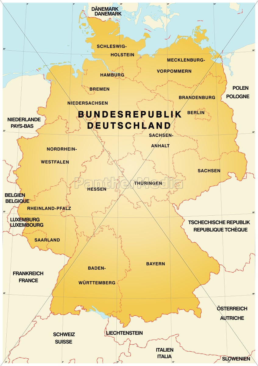 Tyskland Delstater Kort | Kort