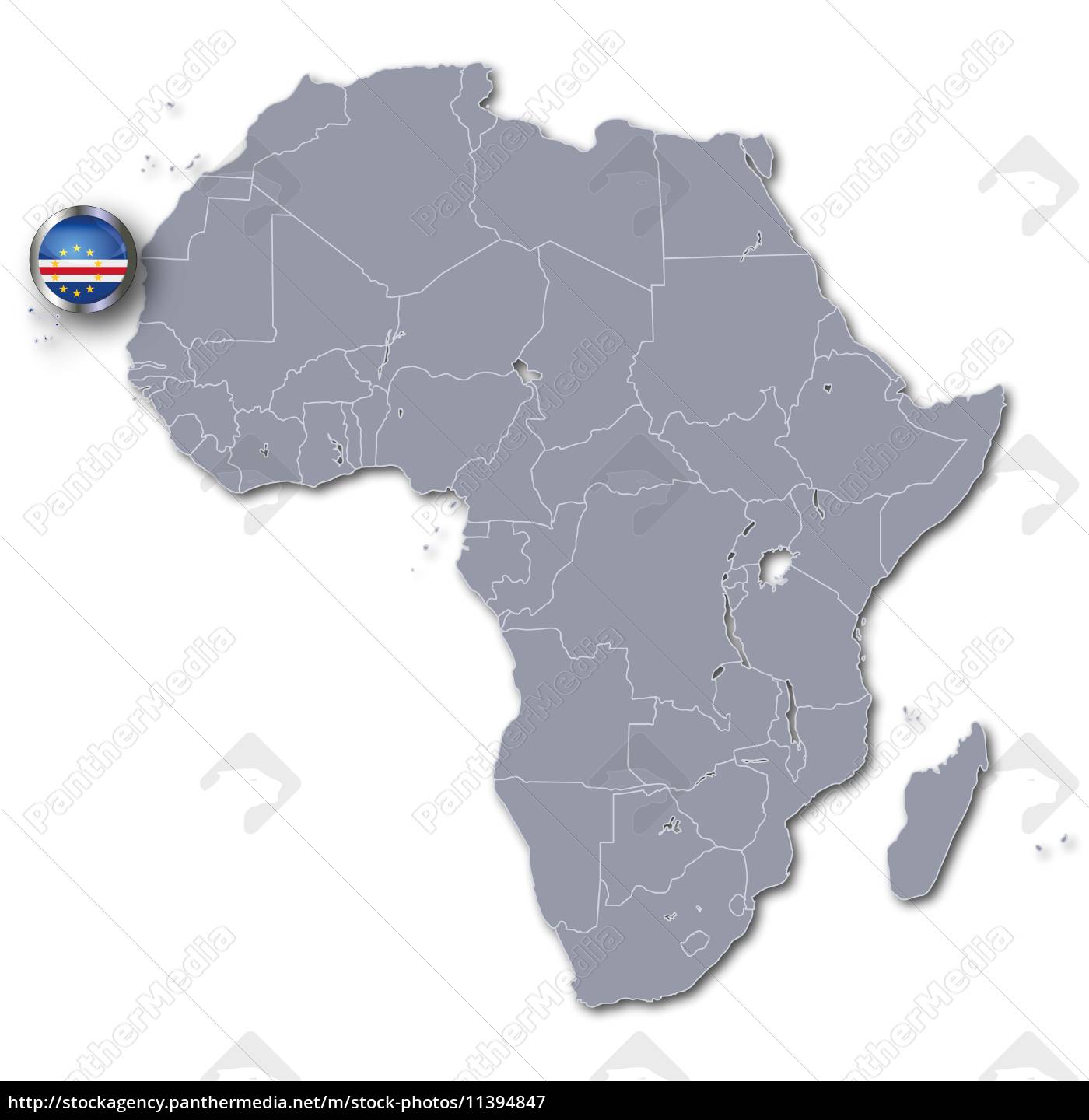 Resignation konstant Alperne afrika kort med kap verde - Royalty Free Image #11394847 | PantherMedia  Billedbureau