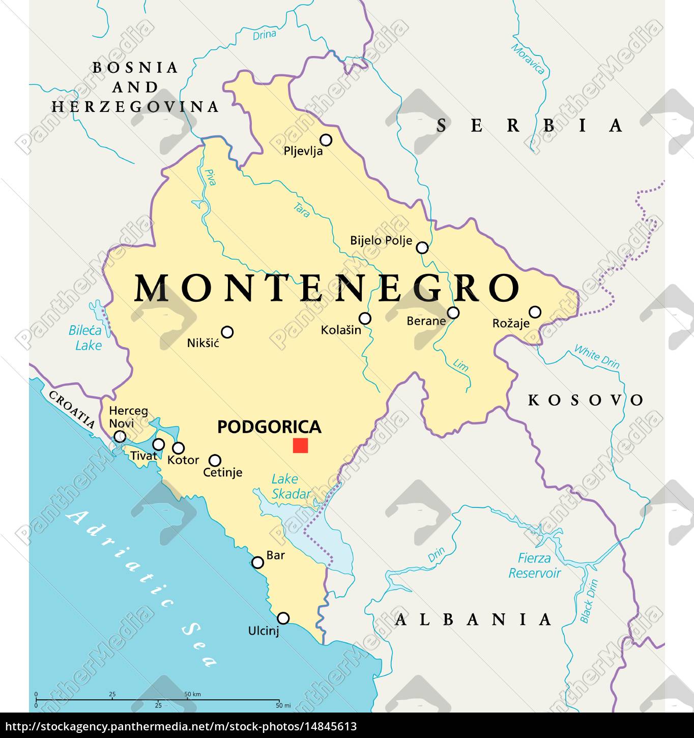 Kort Montenegro montenegro politisk kort   Royalty Free Image   #14845613  Kort Montenegro