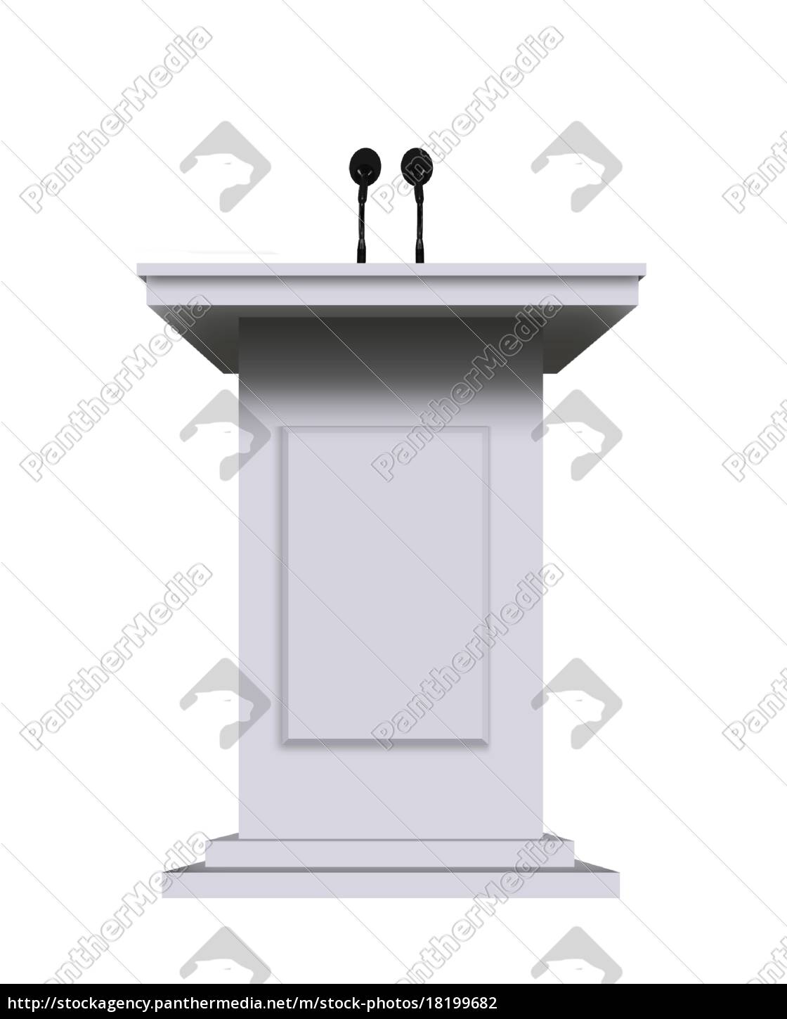 hvid podium talerstol stå mikrofoner isoleret på - Stockphoto #18199682 | PantherMedia Billedbureau