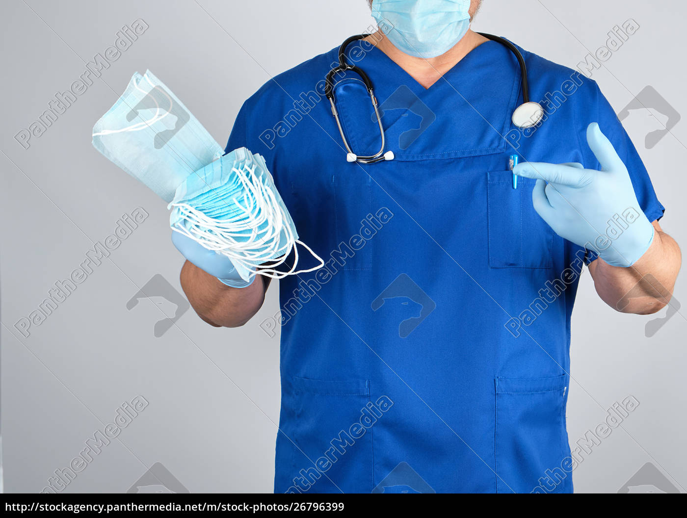 læge uniform i latex handsker holder - Stockphoto #26796399 | PantherMedia Billedbureau